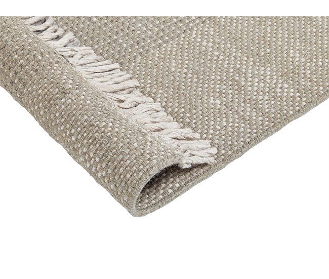 Beliani Entrelaçado TEKELER 80x150 Cinza Claro