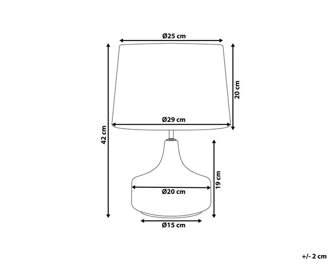Beliani Candeeiro de mesa ERZEN Azul