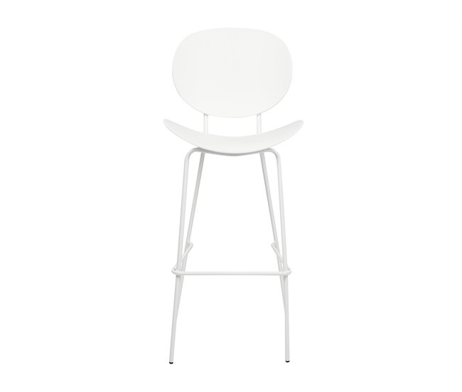 Beliani Silla de bar SHONTO Branco
