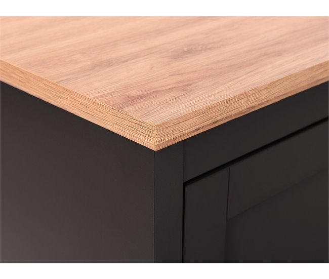 Beliani Mesa de TV GARET 120 Cinza Escuro