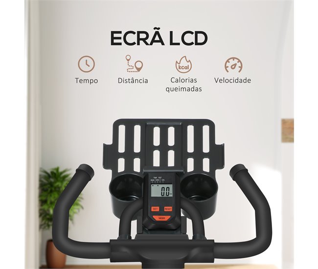 Bicicleta Estática Aço e ABS HOMCOM Vermelho