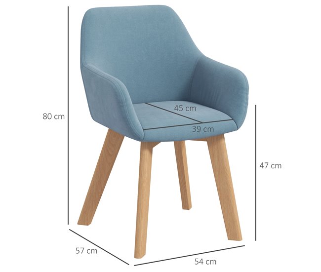 Cadeiras de Sala de Jantar Azul