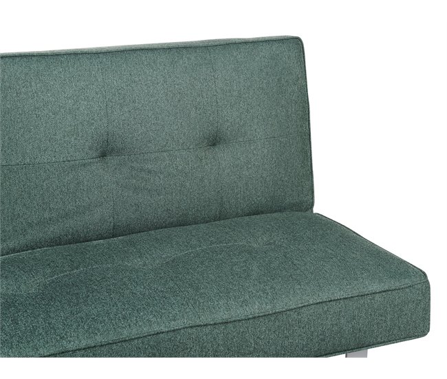 Beliani Sofá-cama Poliéster DUBLIN Verde Escuro