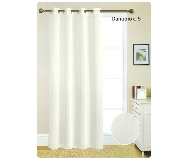 Cortina ollados DANUBIO 140X260 cm Cinza