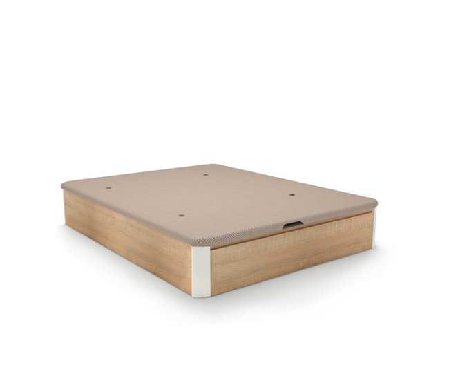 Sommier rebatível luxo S-Max 3D 150x190 Natural/ Branco