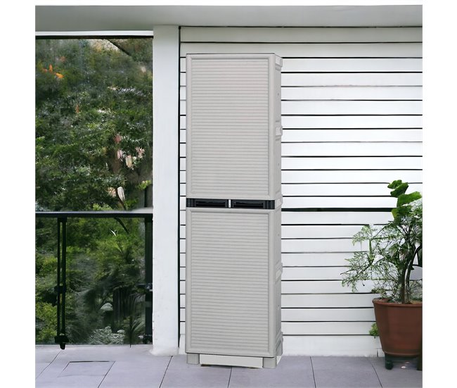 Armário de exterior em PVC Cinza