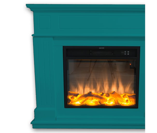 Lareira Eléctrica De Parede Turquoise FUEGO-ALBERTO-TURQUESA Turquesa