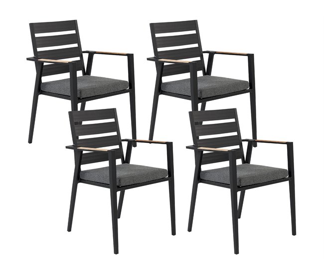 Beliani Cadeira de jardim TAVIANO Preto