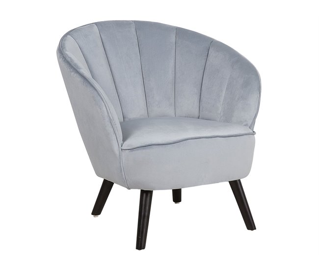 Beliani Sillón DALA Cinza Claro