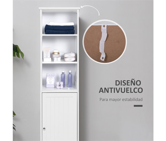 Armário de banheiro MDF kleankin, casa - casa de banho 40 Branco