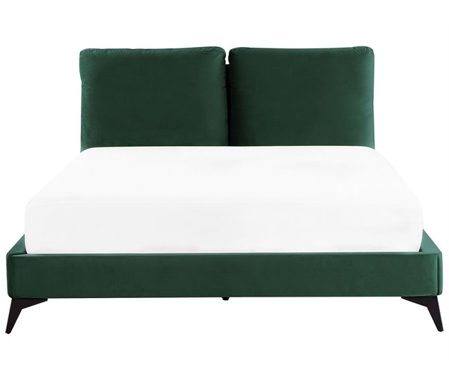 Beliani Cama Veludo MELLE 176x228 Verde