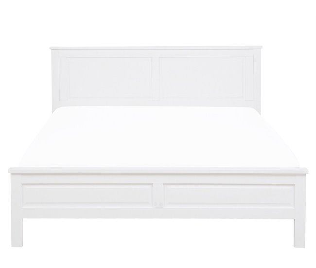 Beliani Cama Pinho OLIVET 169x208 Branco
