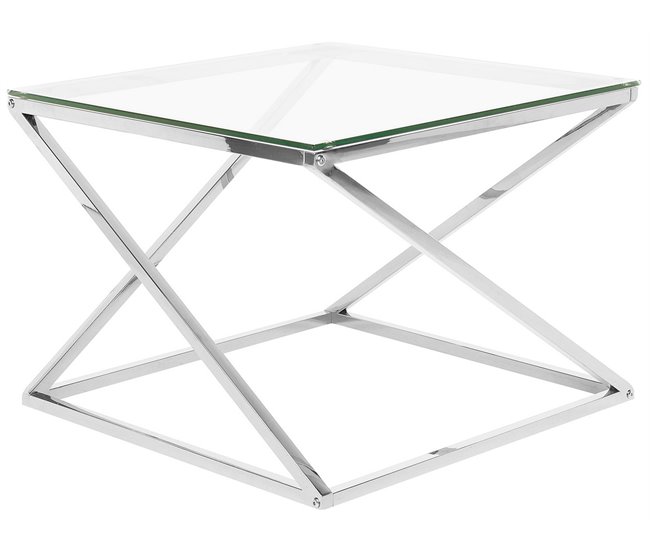 Beliani Mesa de centro BEVERLY 60x60 Cinza