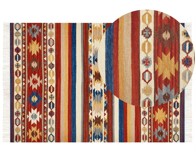 Beliani Kilim JRARAT 160x230 Multicor
