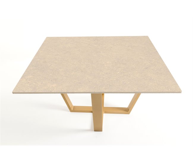 Mesa de centro com efeito pedra EXCALIBUR Bege