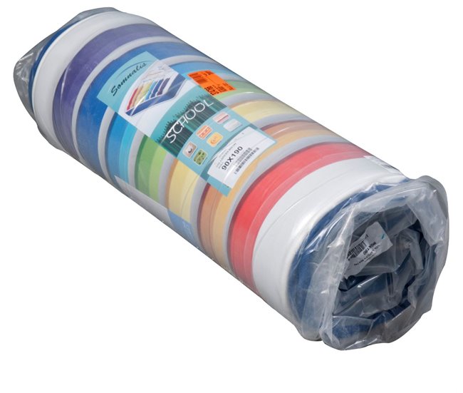 Colchão enrolado de espuma SCHOOL 90x180cm Azul