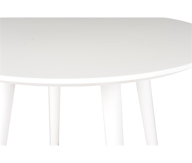 Mesa de cozinha ARO fixa MDF 80x80cm branca Branco
