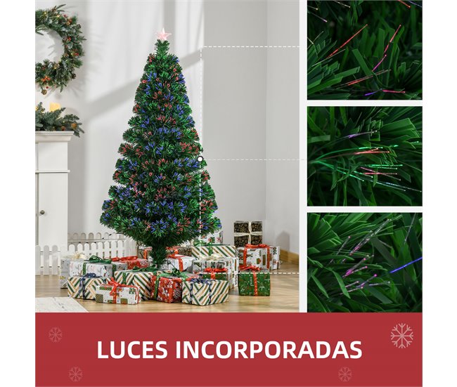 Árvore de Natal PVC e Metal HOMCOM, casa - natal Verde