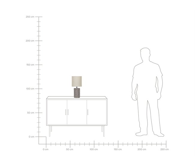 Beliani Candeeiro de mesa IDER Castanho