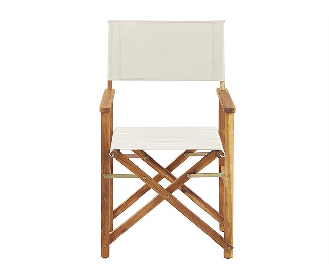 Beliani Cadeira de jardim CINE Branco/ Bege