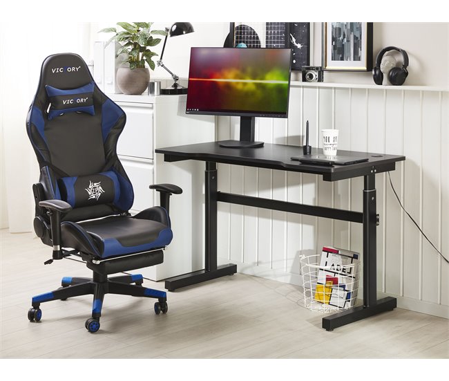 Beliani Secretária de jogos DURBIN 120x60 Preto