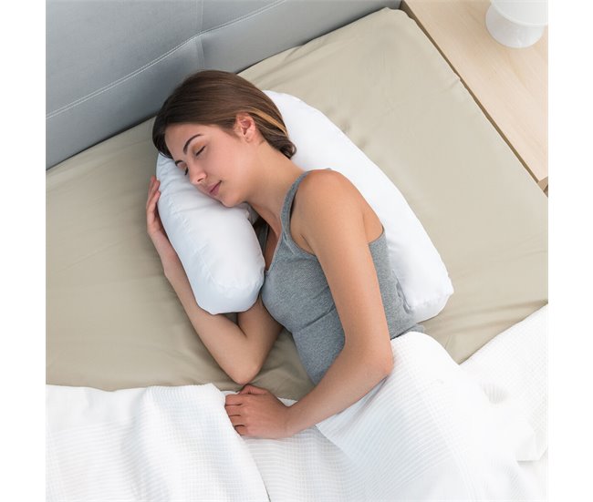 Almofada Ergonómica de Postura Lateral U Wellness Relax Branco