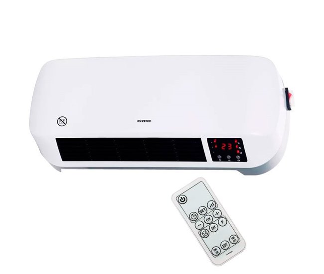 Aquecedor de parede cerâmico Infiniton HCW-4505 - 2000W Branco/cinza
