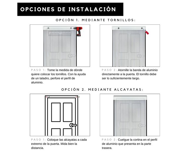  Acomoda Textile - Cortina de PVC para interior ou exterior 