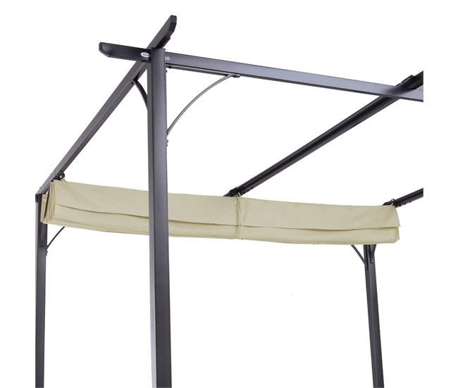 Pérgola de Jardim tecido de aço e poliéster Outsunny 300x300 Multicor