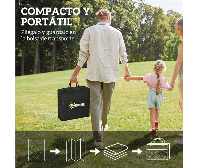 Tapete de Exterior Polipropileno Outsunny Branco