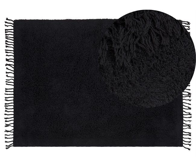 Beliani Shaggy (pelos longos) BITLIS 140x200 Preto