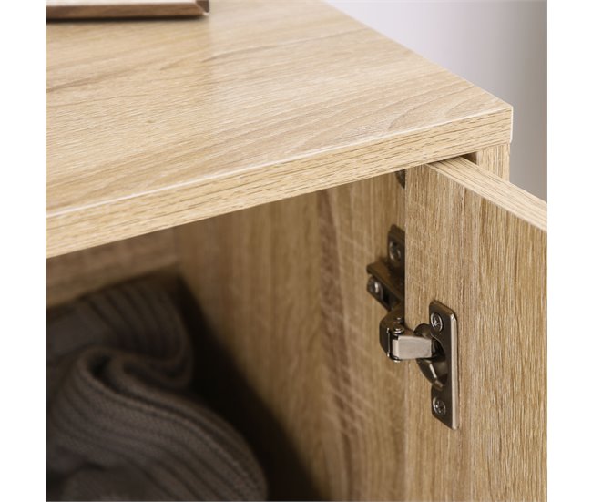 Aparador Melamina de Madeira, MDF e Metal HOMCOM Castanho