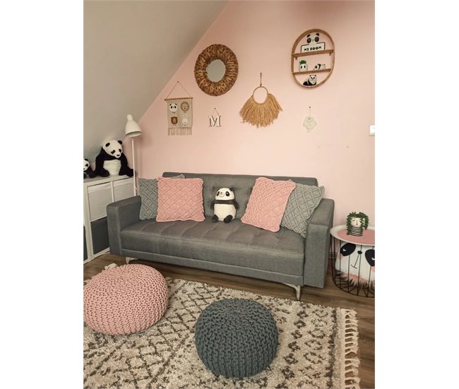 Beliani Almofada decorativa KIZKALESI Cinza