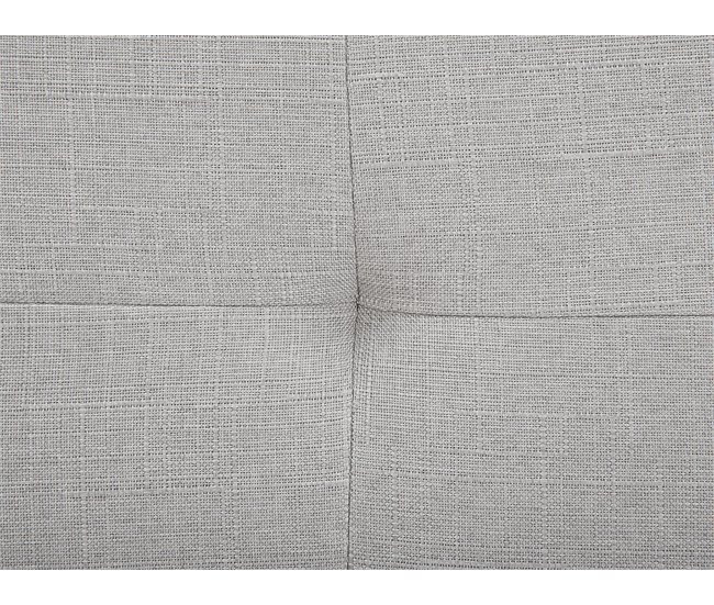 Beliani Cama com estrado Poliéster ROCHELLE 147x218 Cinza Claro