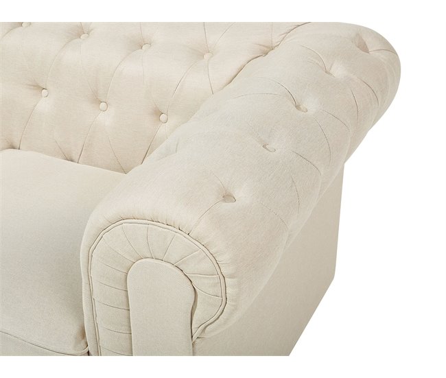 Beliani Poltrona CHESTERFIELD Bege