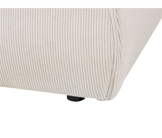 Beliani Cama com estrado Bombazine VINAY 196x233 Bege