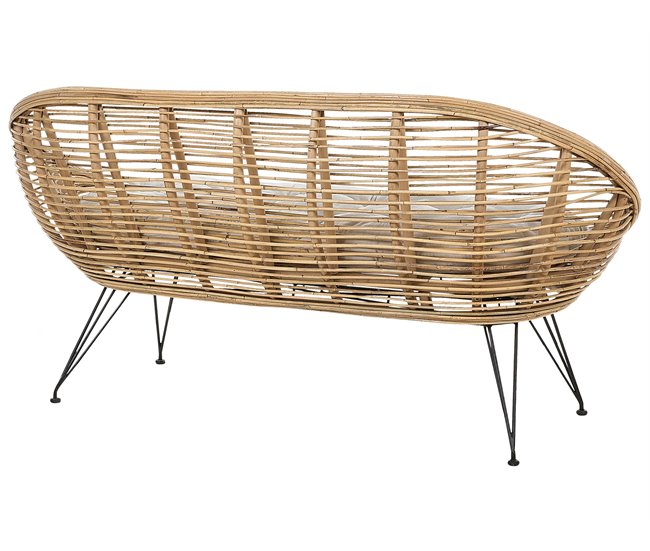 Beliani Conjunto lounge Rattan/vime MARATEA/CESENATICO Natural