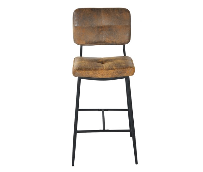 MEUBLES COSY Conjunto 4 Cadeiras De Bar Estilo Industrial Castanho