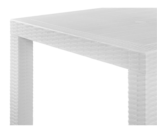 Beliani Mesa de jardim FOSSANO 80x80 Branco