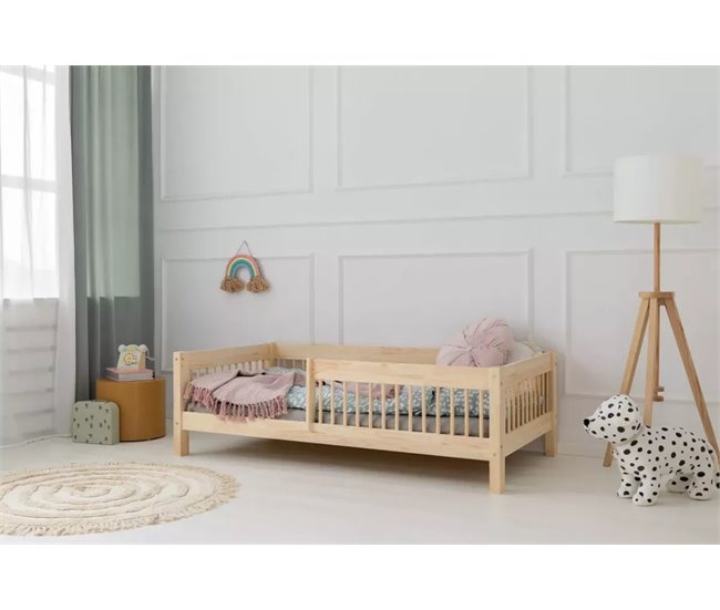Cama infantil de madeira Mila Montessori CPW 80x190 Natural