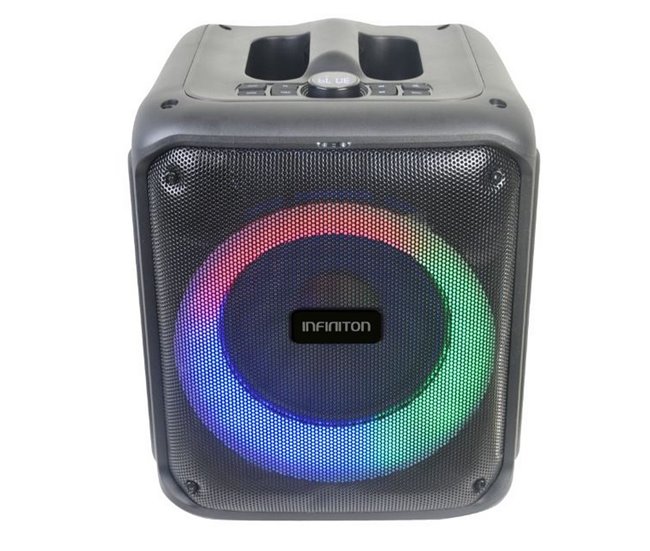 Altifalante portátil INFINITON Party EQ07, 70 W, Bluetooth, rádio FM Preto