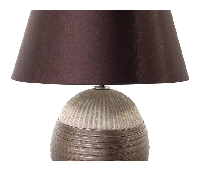 Candeeiro de mesa Beliani SADO Castanho