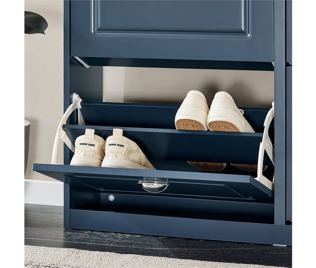 Banco para sapatos com 4 abas Organizador FSR79-B SoBuy PT Azul
