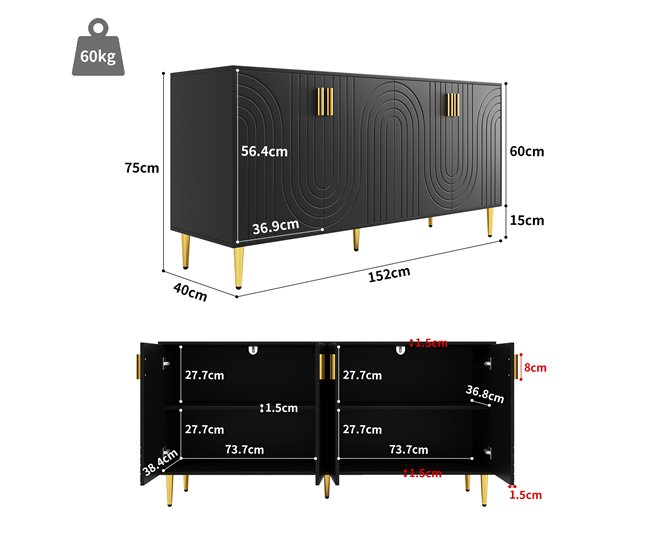 Aparadores 152 Preto