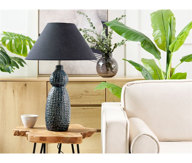 Beliani Candeeiro de mesa MATINA Azul