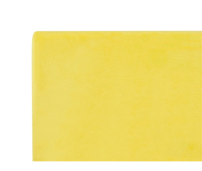 Beliani Cama com estrado Veludo FITOU 190x214 Amarelo