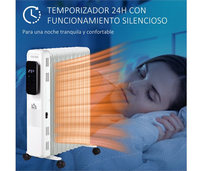 Aquecedor a Óleo HOMCOM 820-275V90 Branco