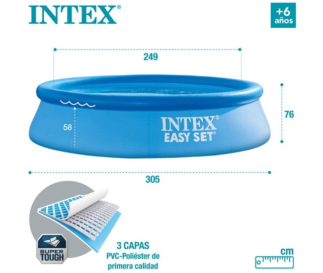 Piscina insuflável INTEX Easy Set 3853 l com sistema de filtragem Azul