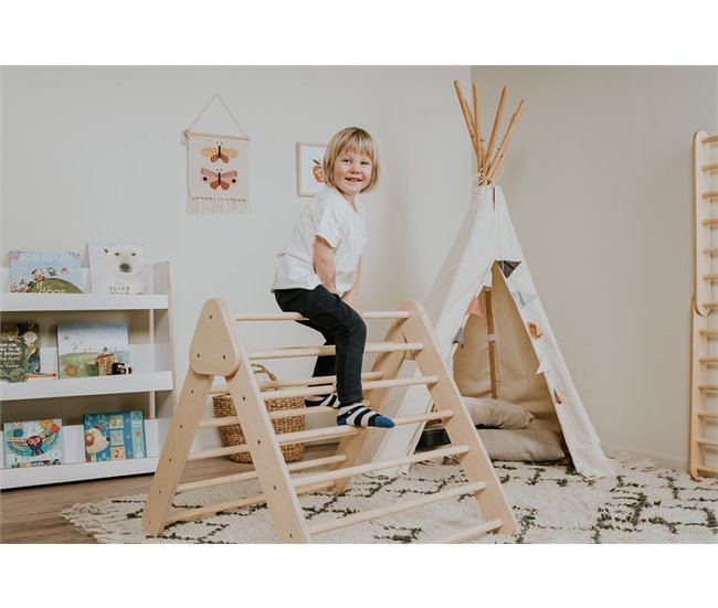 Conjunto Triângulo Pikler e Rampa de Escalada Natural