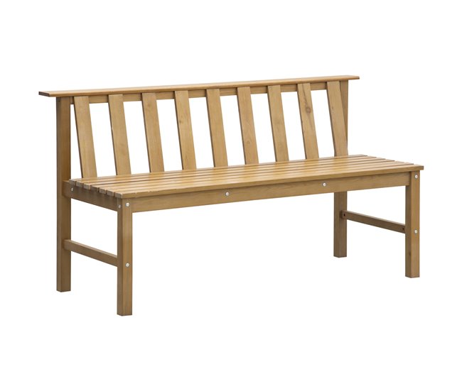Banco de Exterior Madeira de Abeto Outsunny 144x60 Laranja